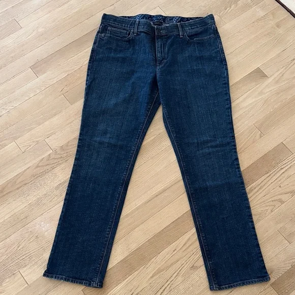 Levi Perfect Waist Straight Leg 525 Dark Blue Denim Jeans - Picture 2 of 9